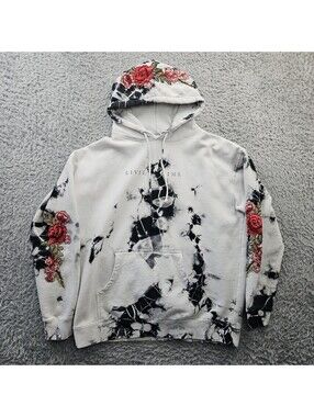 CIVIL REGIME Hoodie Floral Roses Tie Dye Men Large Oversized